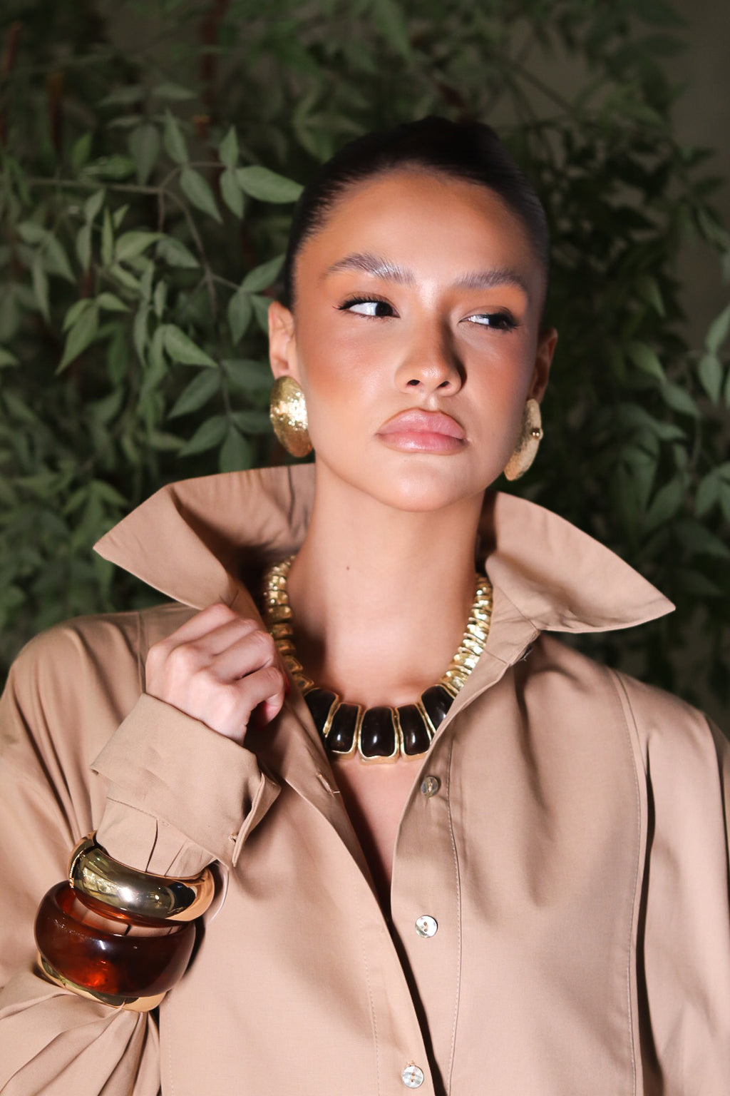 Camisa Sirina Smokey em Tricoline